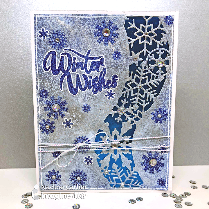 Delicata for a Shimmery Winter Background with Die cut